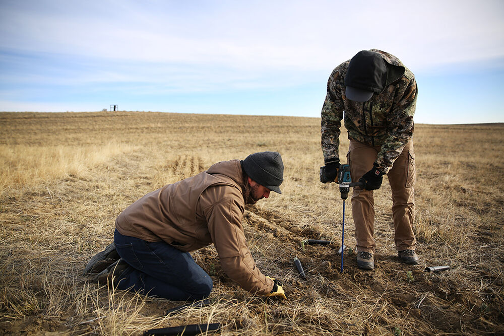 Jim Verplanke drills new holes
